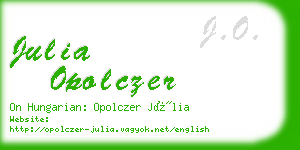 julia opolczer business card